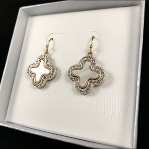 ✅🆕❤️Mother of pearl and crystal earrings